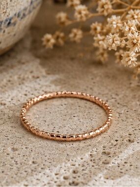 Size 5 Rose Gold Stacking Ring | Minimalist Dainty Band